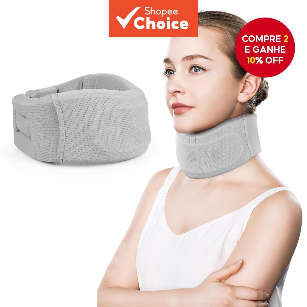Cinta De Pescoço Para Dor E Suporte , Colar Cervical Ajustável , Cinza 3.5 " De Altura , 21.5 Comprimento