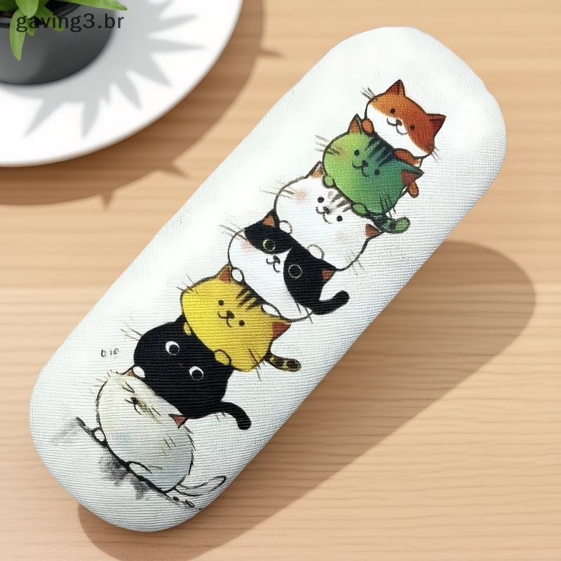 [GAVBR] 1 Unidade De Caixa De Armazenamento De Óculos De Sol Elegante E Conveniente , Linda Contato Com Tema De Gato De 