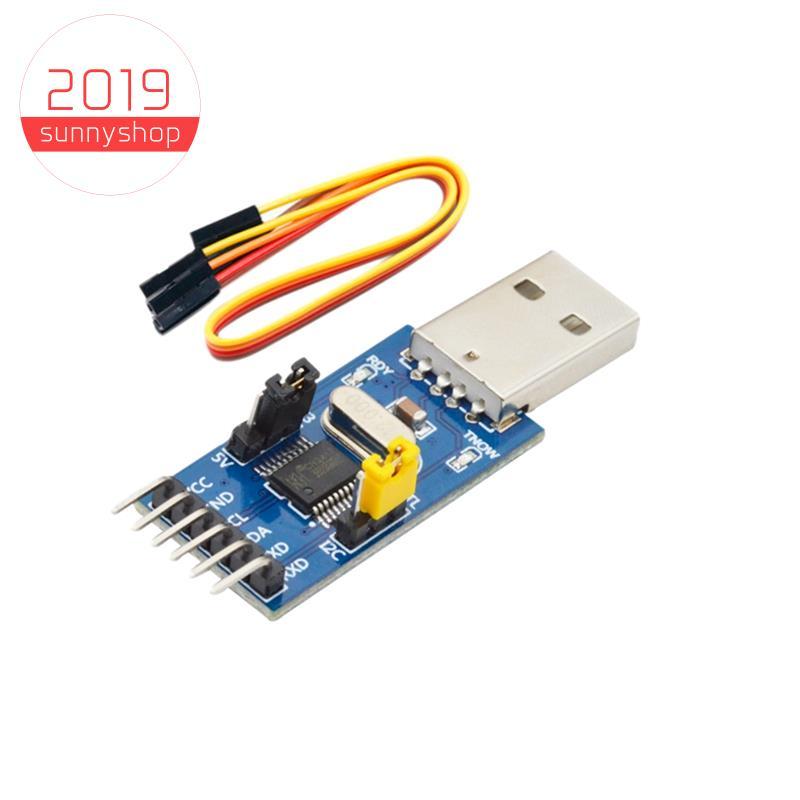 [Bestseller S] CH341T Módulo Dois Em Um USB Para IIC UART TTL Downloader De Porta Serial De Chip Único