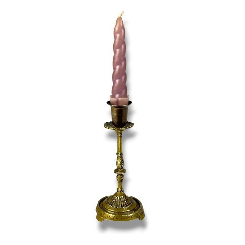 Castiçal Em Bronze Antigo - Decoração Vintage Bronze