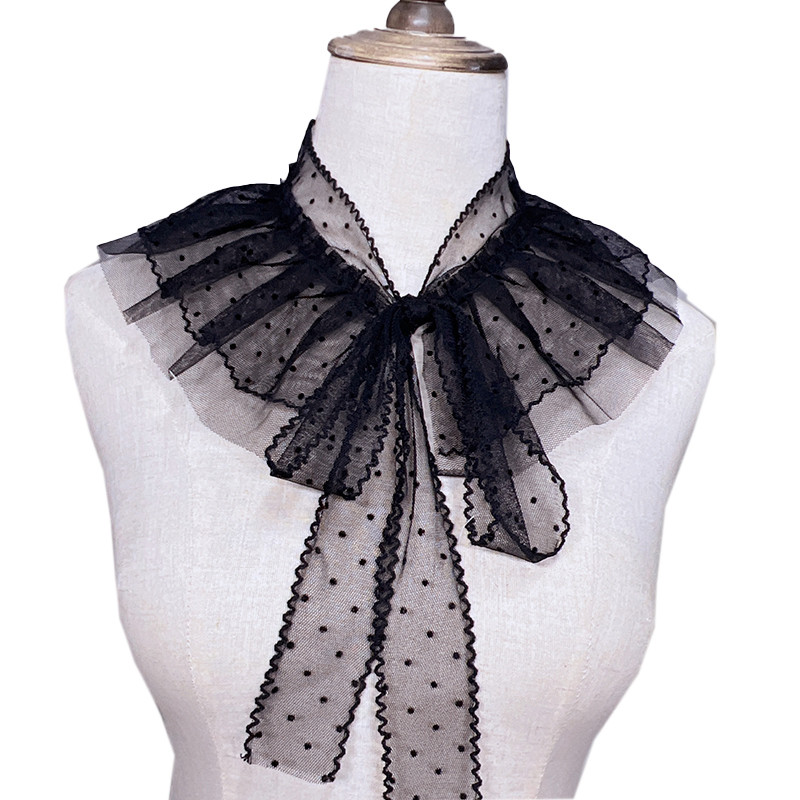 Estilo nacional gola gravata borboleta colar falso acessórios de colar feminino colar decorativo bolinhas gola boneca pr