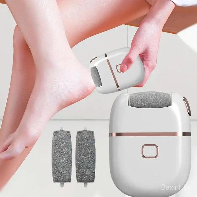 Electric Foot Callus Remover, Compact Rechargeable Foot File & 2 Counts Polishing Heads, Lightweight Foot Cutics File To