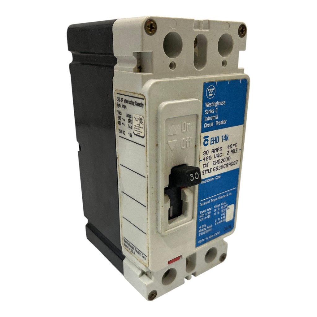 Disjuntor Caixa Moldada Westinghouse EHD2030 30A 480v 2P 14k