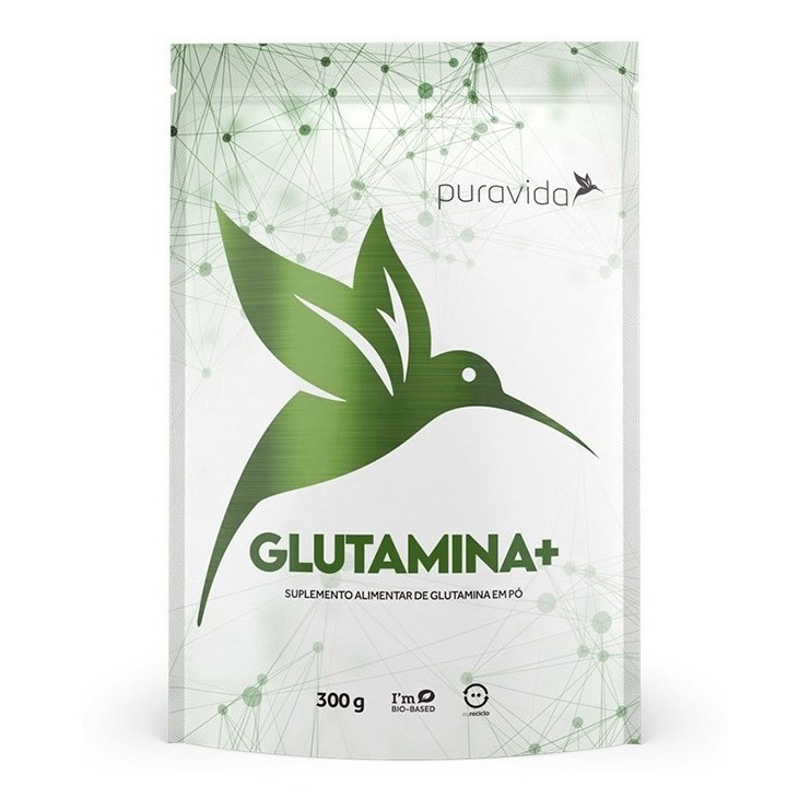 Glutamina Puravida 300g 100% Pura Suplemento Sem Sabor Alta Absorção