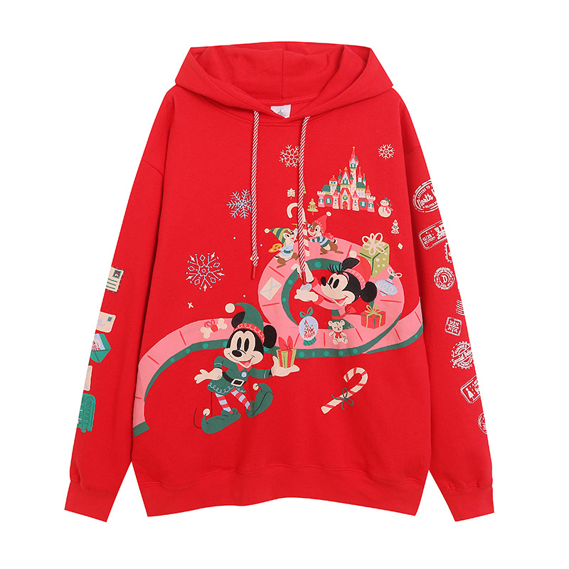 Paraíso estilo bordado comércio exterior 80% algodão dos desenhos animados natal brincalhão juventude bolso lateral mole