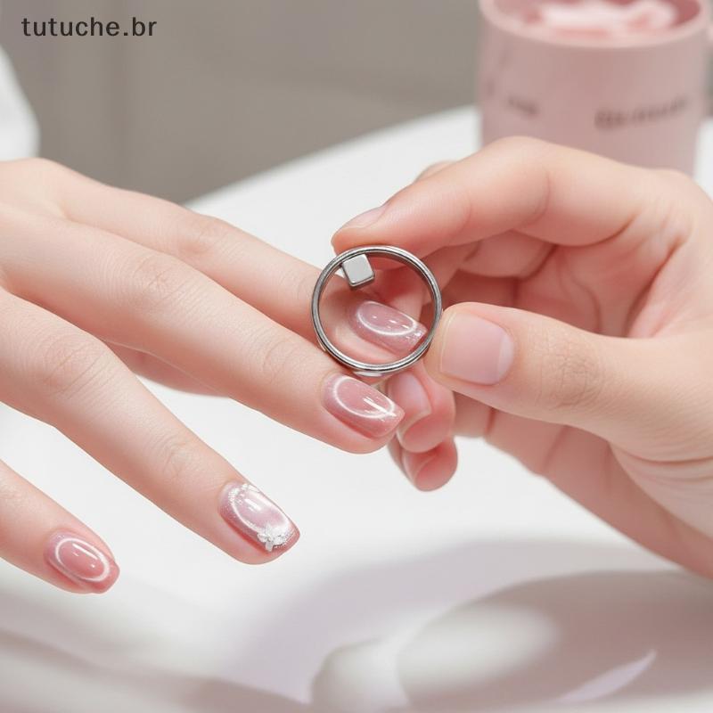 TU 1 2 Pçs Circular Olho De Gato Prego Ímã Sti Oco Design DIY Ferramenta Magnética Do Para Salão De Beleza Ou Casa Manic