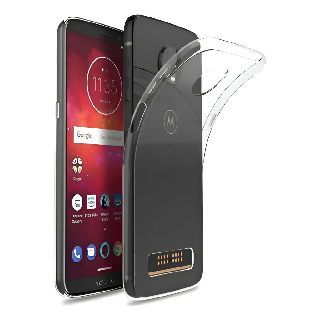 Capinha Moto Z3 Play Transparente Silicone TPU Anti Impacto Resistente