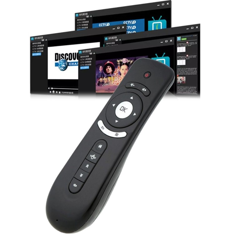 Envio No Mesmo Dia T2 Giroscópio Mini Fly Air Mouse 2.4G Android Controle Remoto 3D Sense Motion Stick Para Desktop/Lapt