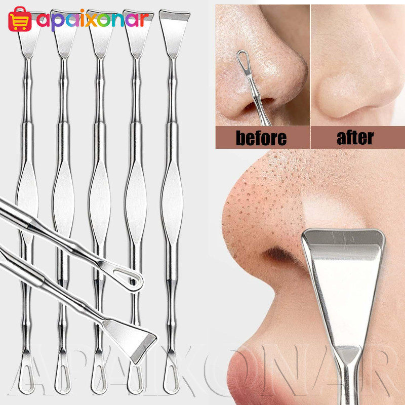 [Happt] Pá De Cravo De Cabeça Dupla 2/1 Unidade-Purificador De Pele-Ferramenta De Remoção De Acne-Limpeza Facial Beleza-