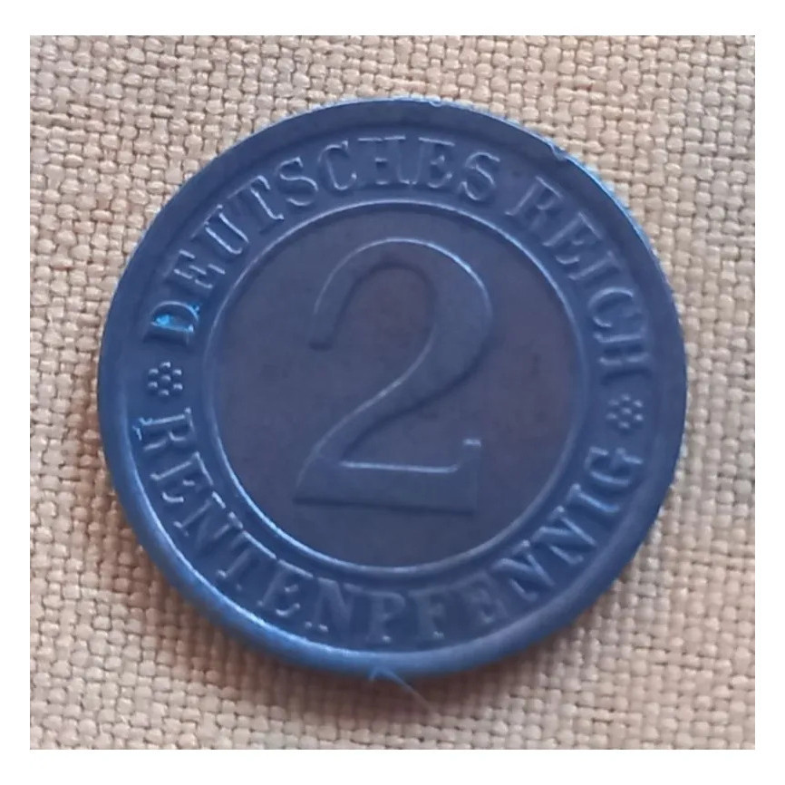 País: Alemanha 1924 - 2 Renten - Elimatec Moedas Antigas.