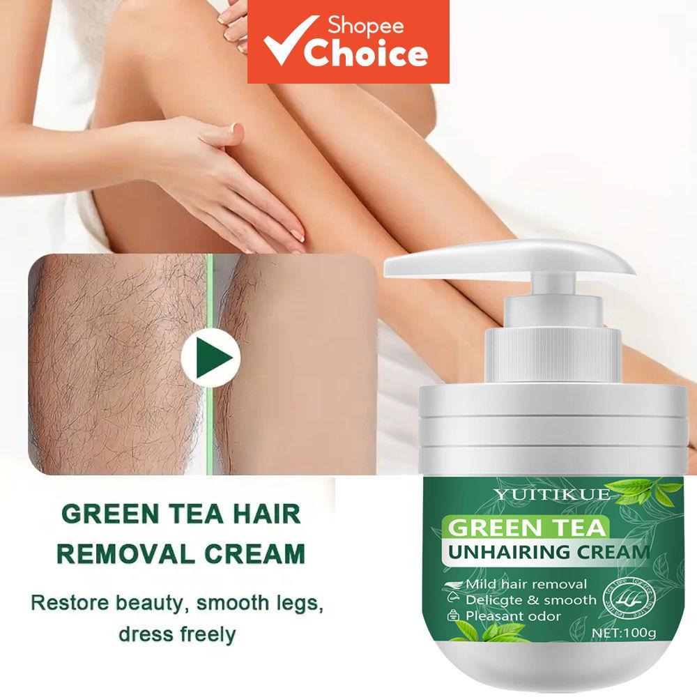 Imagem  Creme Depilatório de Extrato de Chá com Aloe de Curaçao e Sódio Hialuronato para Hidratação e Calmante