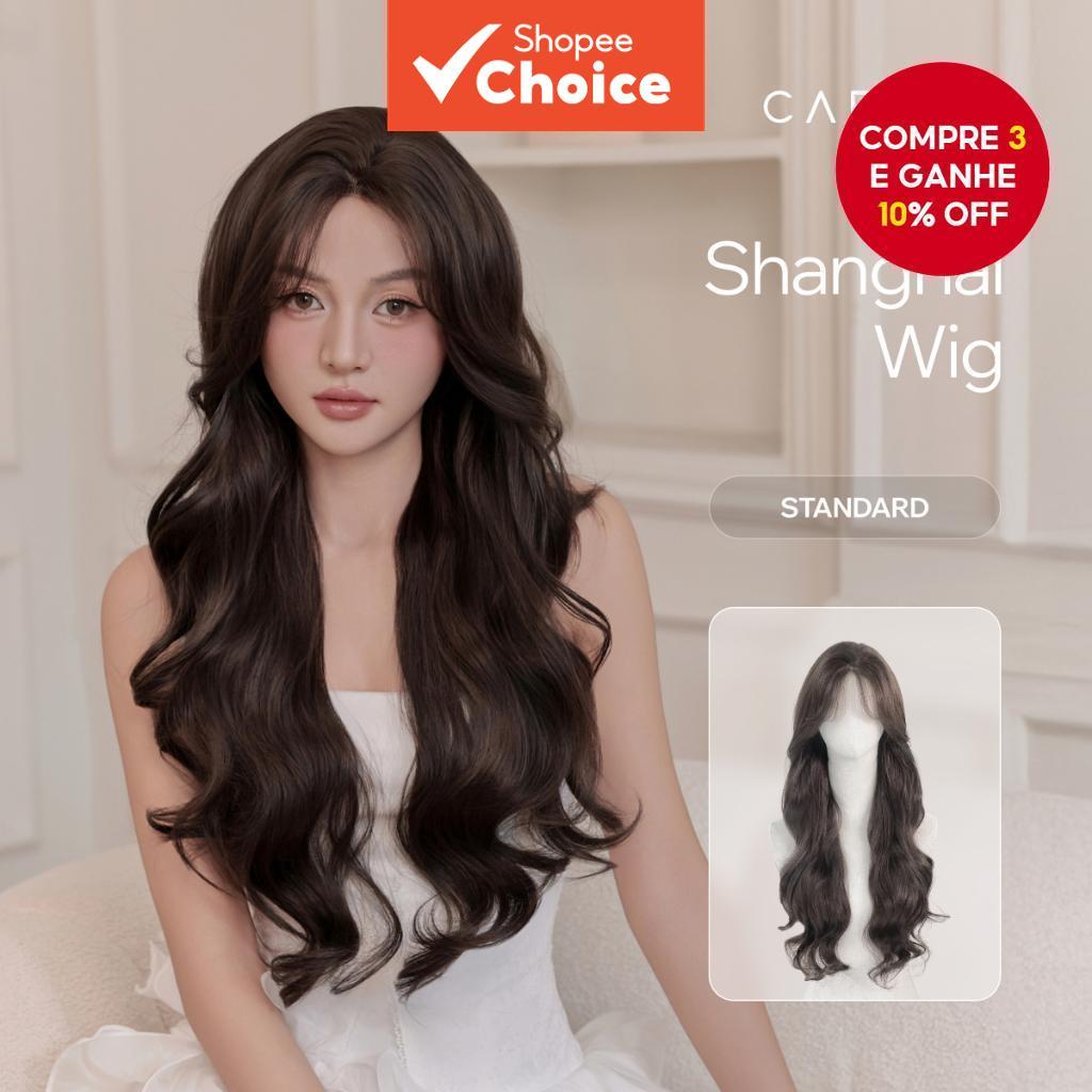 Peruca de malha completa Capelli, cabelo cacheado, peruca de Xangai, fita adesiva para aplique de trança de extensão