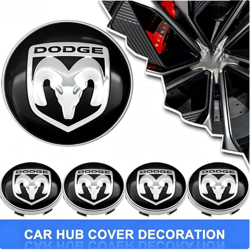 4 Pcs 56mm/60mm Decalque Da Tampa Do Aro Carro Cubo Roda Pneu Adesivo Emblema Para Dodge RAM 1500 Journey Calibre Grand