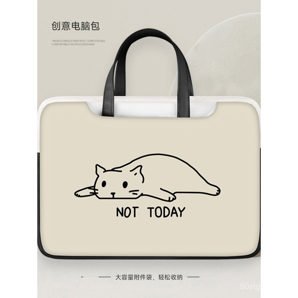 Bolsa para laptop com estampa de gato fofo para mulheres, adequada para Lenovo/X