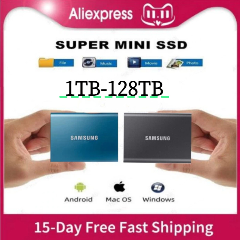 Samsung HD Externos SSD 16TB 30TB Disco rígido externo Tipo-C 3.0 8TB 4TB Disco rígido portátil de estado sólido 2TB 1TB
