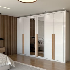 Guarda-Roupa Casal Saint 6 Portas 6 Gavetas com Espelho - Panorama Móveis