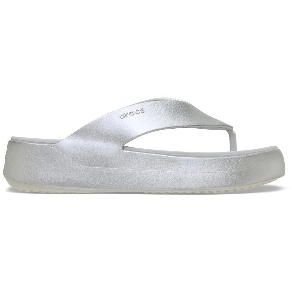 Sandália Crocs Getaway Metallic Platform Flip 

 CHAMPAGNE METALLIC
