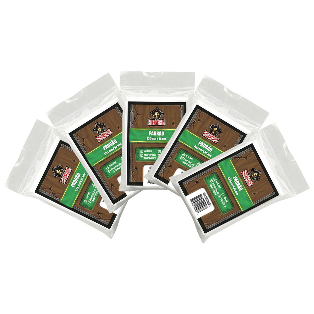 Kit com 5 Pacotes de SLEEVE PADRÃO (63,5 x 88)