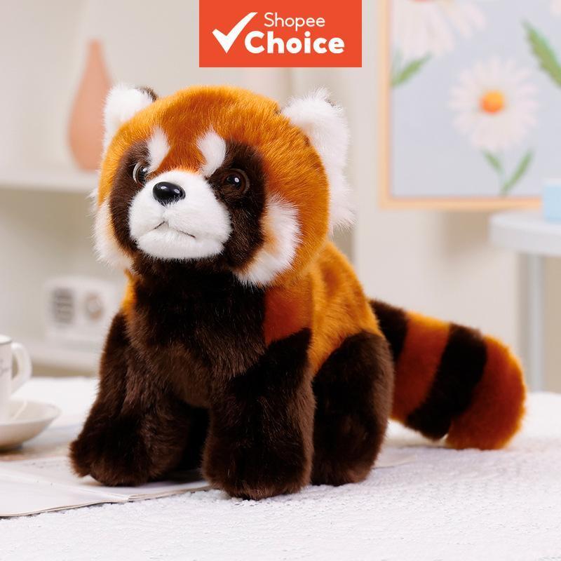 Adorável brinquedo de pelúcia de panda pequeno, boneco de panda simulado, bicho de pelúcia de guaxinim-pequeno, boneca