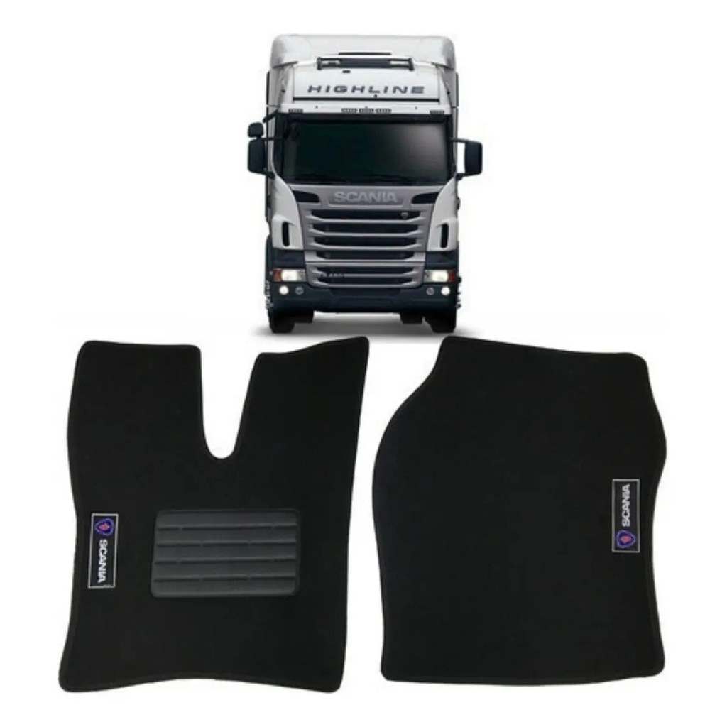 Tapete Carpete Compatível  Scania Highline S Preto