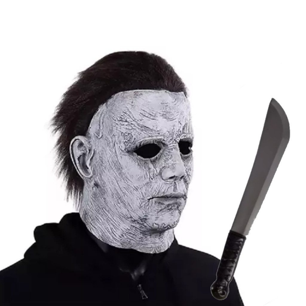 Mascara Michael Myers com Facão de Plástico