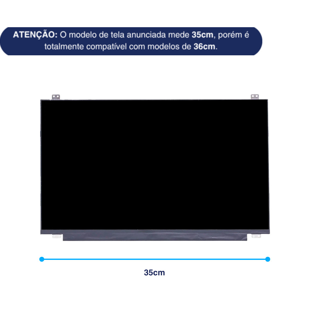 Tela 15.6" LED Slim Para Notebook Dell Inspiron 15-5558-A50 1366 x 768 (HD)