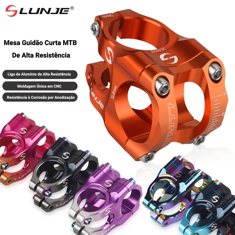 Mesa De Guidão Mountain Bike Liga De Alumínio Ultraleve CNC 31,8x35mm Para Downhill Cross Country