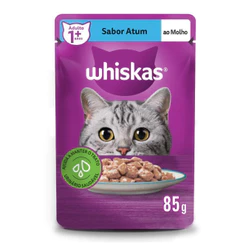 Ração Úmida Whiskas Sachê Atum ao Molho para Gatos Adultos 85g