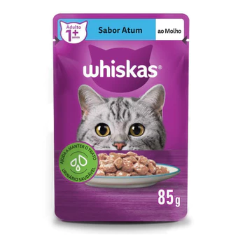 Ração Úmida Whiskas Sachê Atum ao Molho para Gatos Adultos 85g