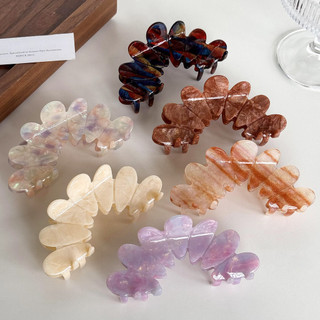 Duowei jóias pétala de acetato francês grande garra clipe High-End Sawtooth clipe volta cabeça cabelo grab Headdress tub