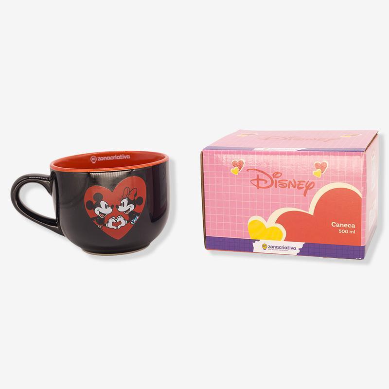 CANECA BOBBY 500ML MICKEY E MINNIE NAMORADOS - ZONA CRIATIVA