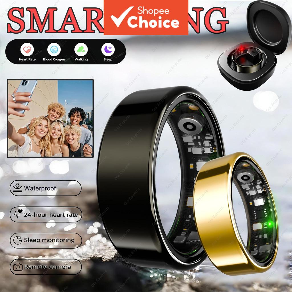 Anel Inteligente Masculino Feminino Monitoramento De Saúde Freqüência Cardíaca Oxigênio No Sangue Monitor Sono Rastreado