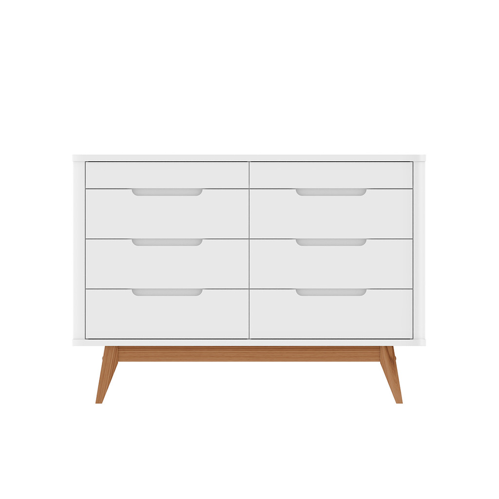 Cômoda Quarto Vicenza 8 Gavetas Com Pés