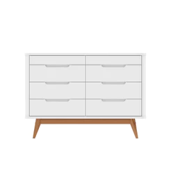 Cômoda Quarto Vicenza 8 Gavetas Com Pés