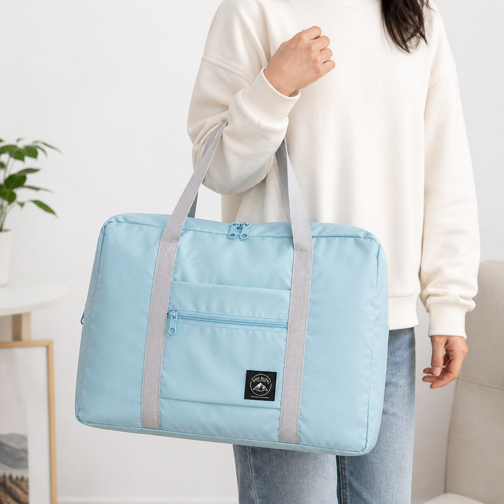 Mala De Mão Dobrável Travel Bag Prende No Carrinho Da Mala Bolsa Organizadora Resistente 30L