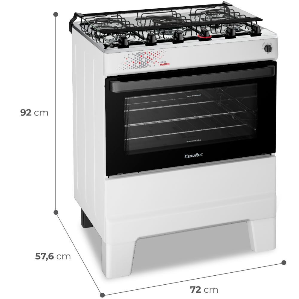 Fogão Esmaltec Ideal Master 5 Bocas 50L Bivolt Branco Com Acendimento Automático E Tripla Chama · foto 2
