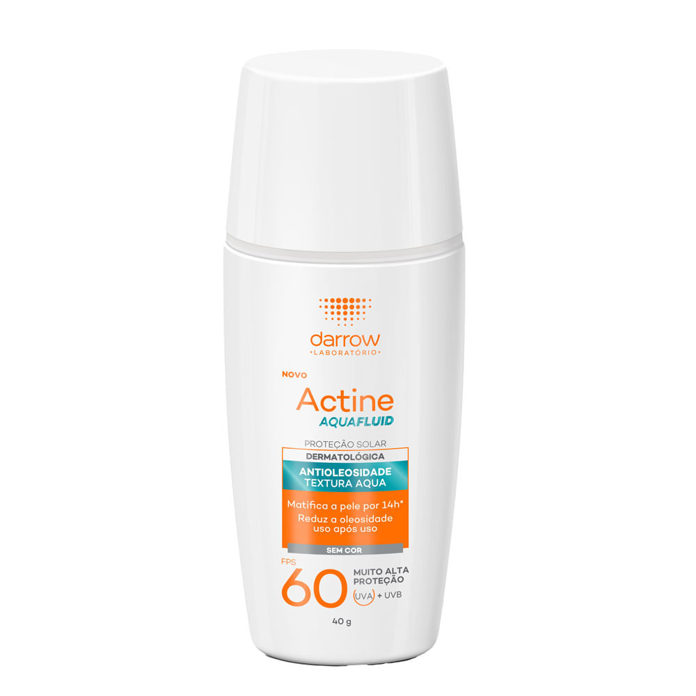 Protetor Solar Actine Aquafluid FPS 60 sem Cor 40g