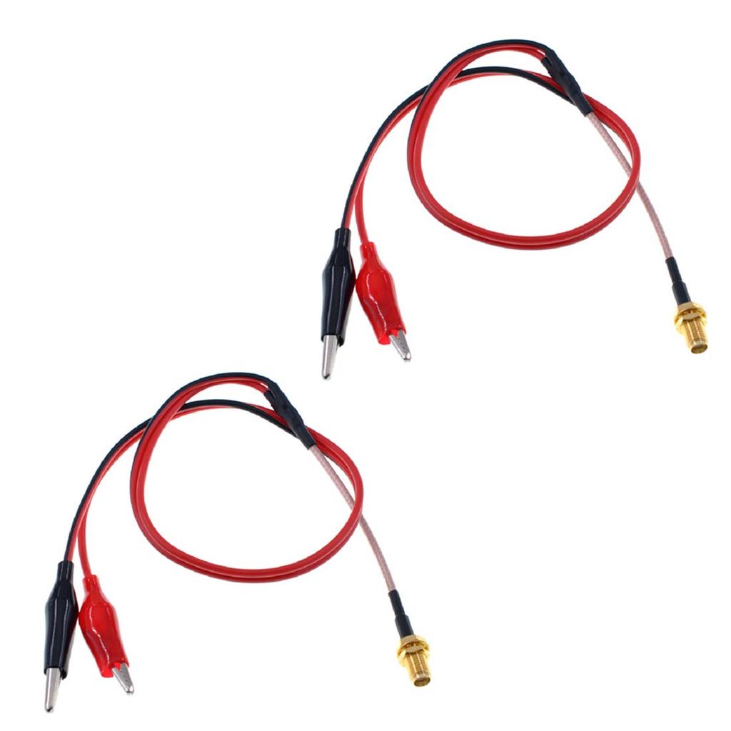 Cabo de Teste Oiyagai SMA Fêmea para Duas Garras Jacaré, Cabo Coaxial RG316 de 50cm/19,5", para Teste de Sinal RF, Mediç