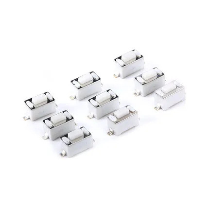 100 Pçs/Lote 3 * 6 * 4.3mm 2pin SMD/DIP Interruptor Tátil Botão De Toque Micro 3x6x4.3/5 H Branco