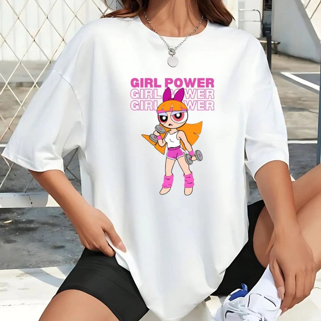 Camiseta Estampada Inspirado Super Poderosas Girl Power Florzinha Unissex 100% Algodão Frete Grátis Rápido Plus Size
