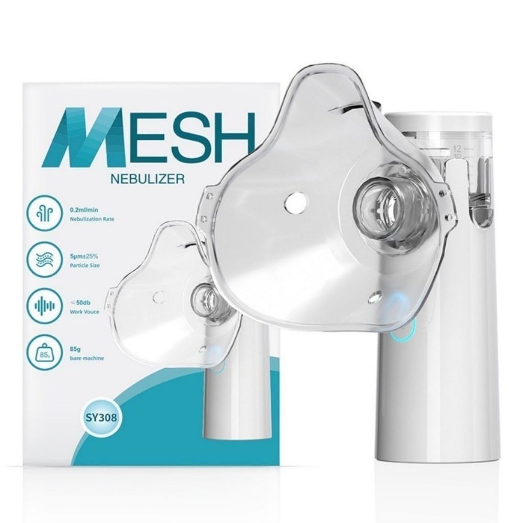 Aparelho de Inalação Portátil Nebulizador Mesh Ultrassônico Silencioso Névoa Ajustável