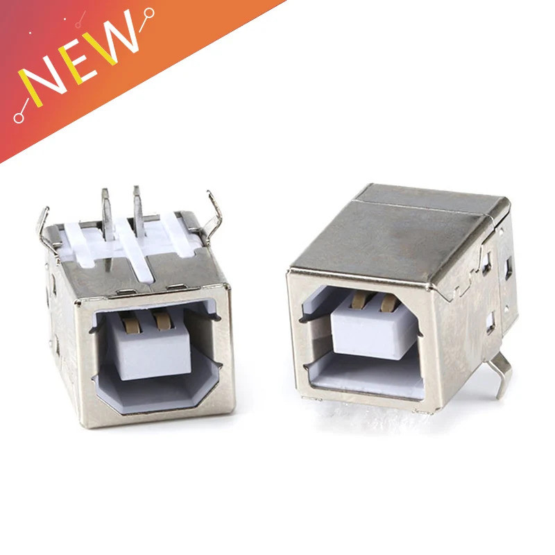DIY 10 Pçs/Lote Plana USB B Tipo Fêmea Soquete Conector G45 Para Impressora Interface De Dados Conectar Adaptador Plug P