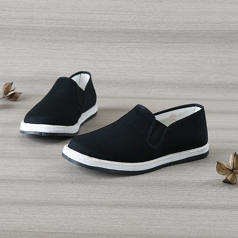 Velho pequim masculino primavera outono sapatos de condução pai sapatos carne tendão sola sapatos masculinos feitos à mã