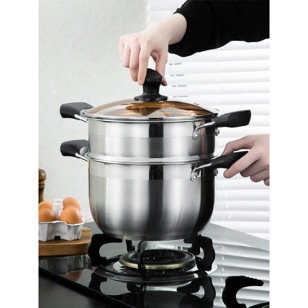 Panela de sopa com vaporizador pequeno vaporizador doméstico 304 aço inoxidável Extra grosso Mini 22 fogão de indução gá