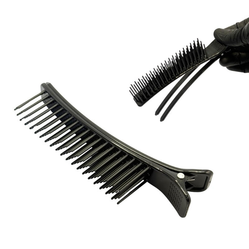 Presilha Separadora de Mechas com Pente Profissional | Clips Cabelo Barbeiro Cabeleireiro Divisão Corte Escova Salão