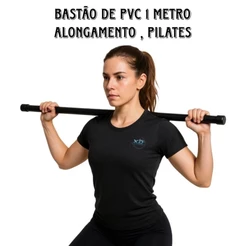 Bastão Para Alongamento Ioga Pilates Em Pvc 1 metro - Sem Carga
