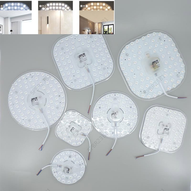 36W 24 12 LED Anel Painel Círculo Fonte De Luz Branca SMD2835 chips Quadrado Redondo Placa Do Teto circular Da Lâmpada A