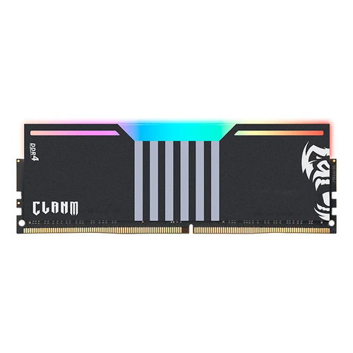 Memória RAM Gamer Para Desktop DDR4, 8GB, 3200MHz, Clanm, ARGB, Com Dissipador, CL19, Preto