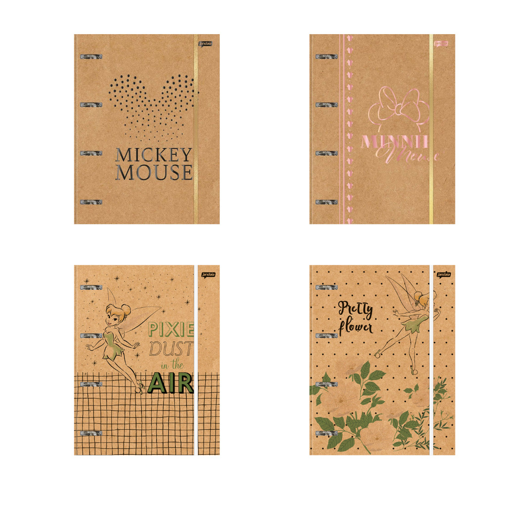 Caderno Argolado Disney Kraft Colegial 80 folhas - Jandaia