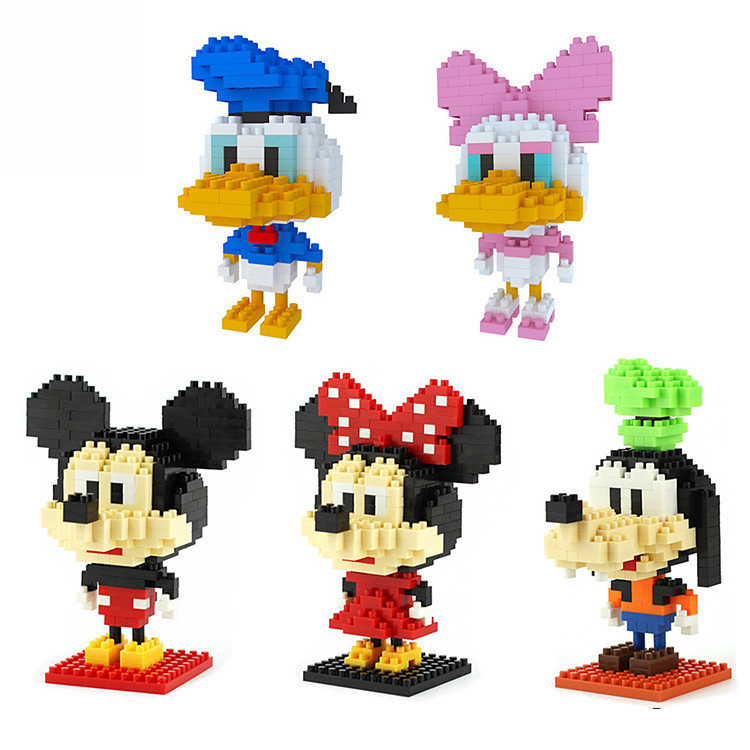 Blocos De Desenhos Animados Mickey Minnie Brinquedo Presente Para Crianças Toy 8110-8114A